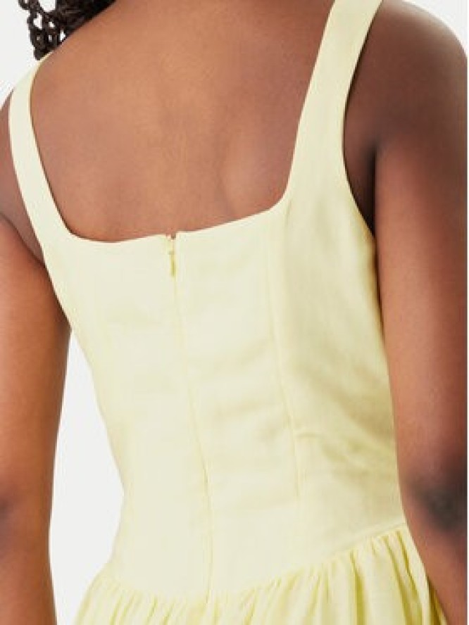 Bardot Sukienka koktajlowa Lawrence Scoop Neck 60309DB Żółty Regular Fit