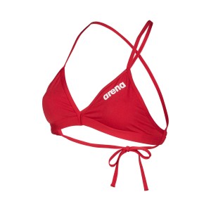 Arena Dames Bikini Topje Team Tie Back Rood