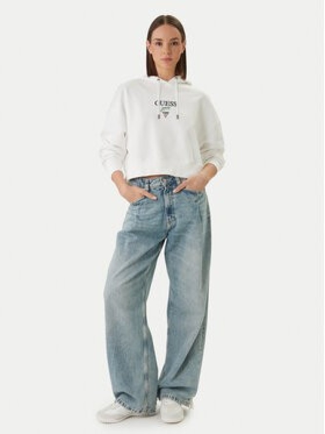Guess Jeans Bluza W6RQ00 K68I4 Biały Relaxed Fit