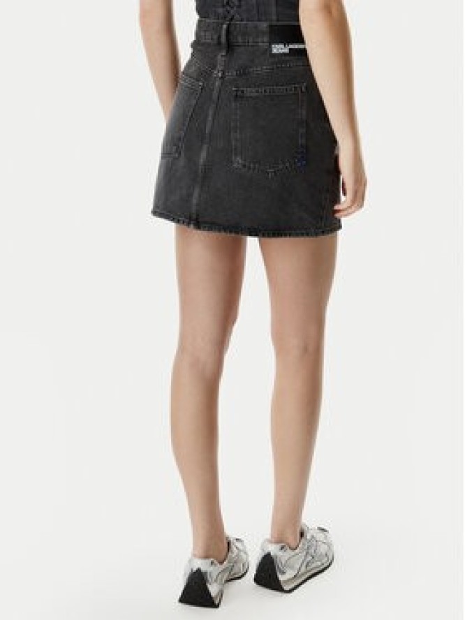 Karl Lagerfeld Jeans Spódnica jeansowa B2W12021 Czarny Regular Fit