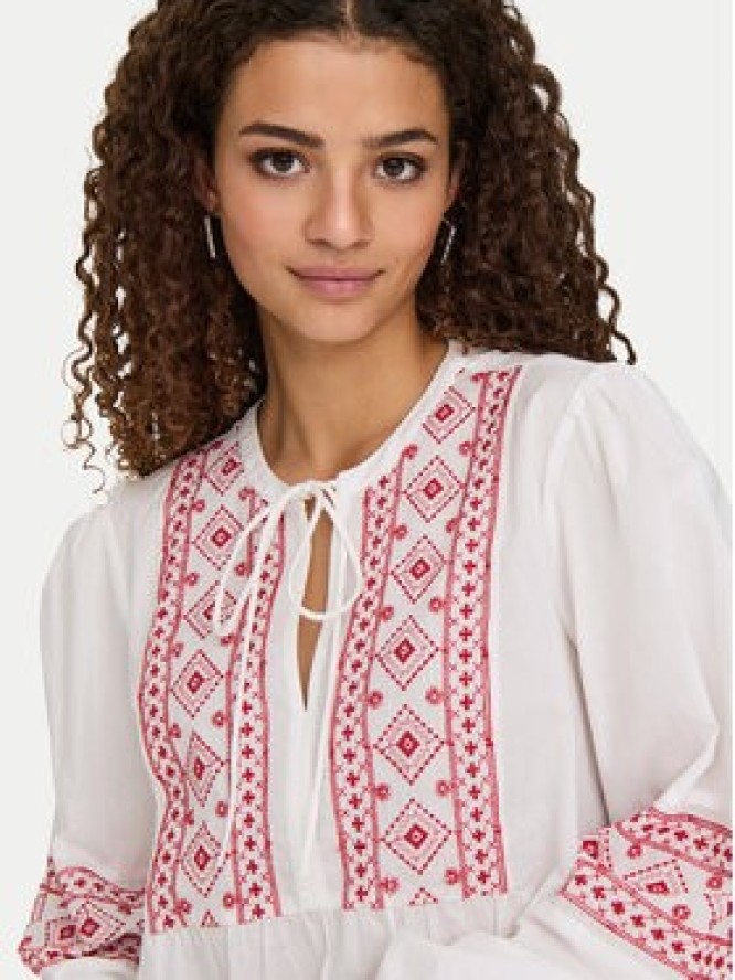 JDY Bluzka Lulu 15345478 Biały Regular Fit