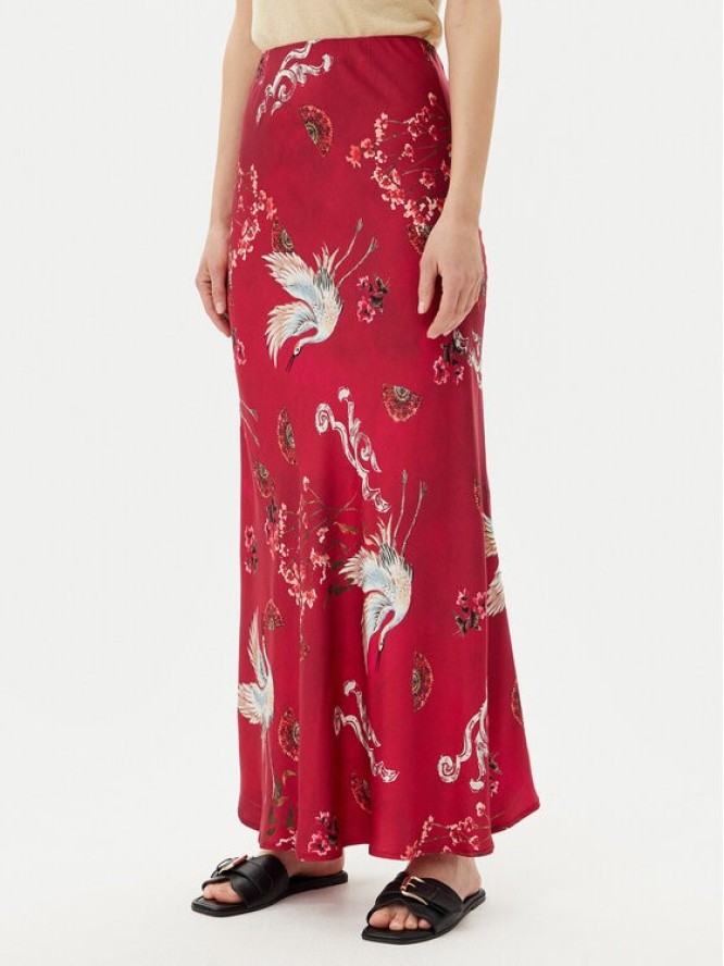 ViCOLO Spódnica maxi TD0472 Bordowy Slim Fit