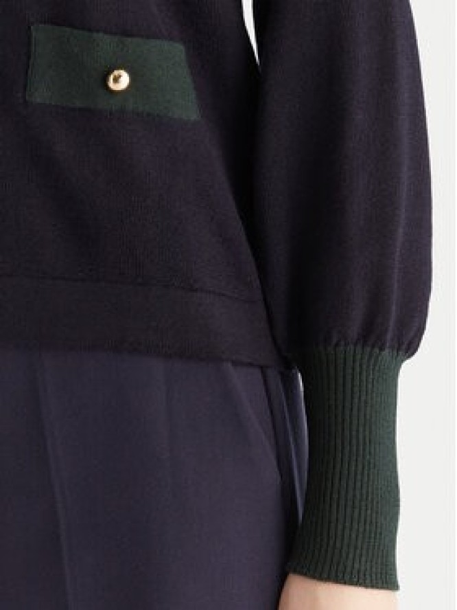 Luisa Spagnoli Sweter Maluma 100211 Granatowy Regular Fit