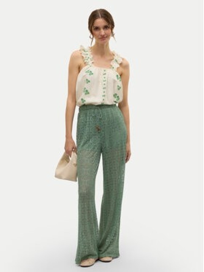 Vero Moda Spodnie materiałowe Maya 10325044 Zielony Wide Leg