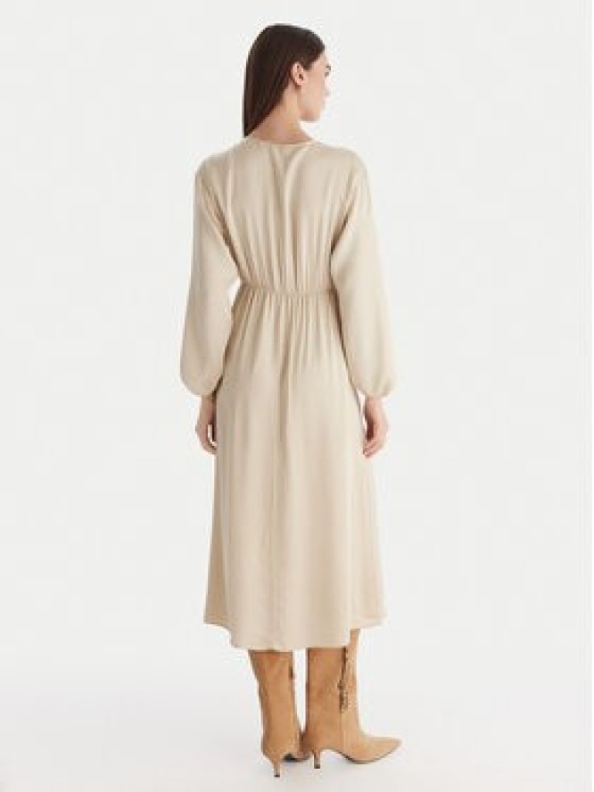 ViCOLO Sukienka koktajlowa TF0250 Beżowy Regular Fit