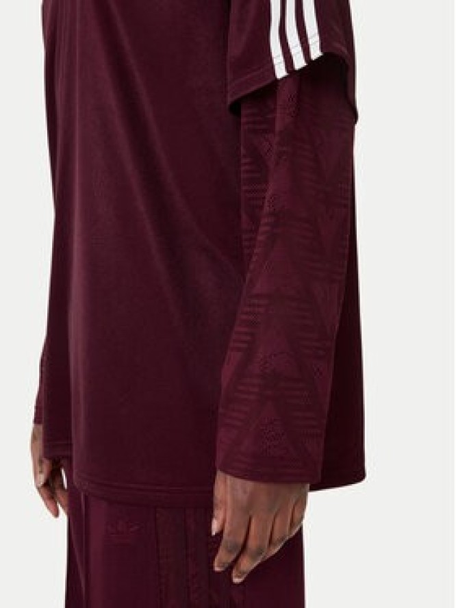 adidas Bluzka KC6432 Bordowy Oversize