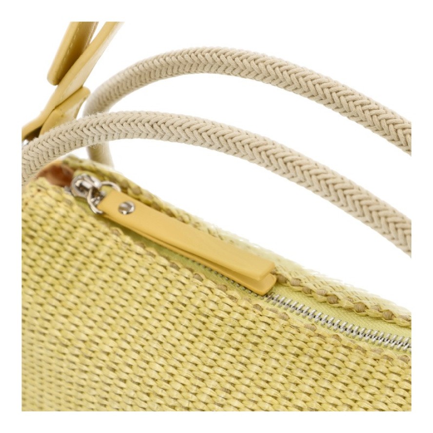 Żółta Torebka Pepe Moll Stylowy Kuferek Damski