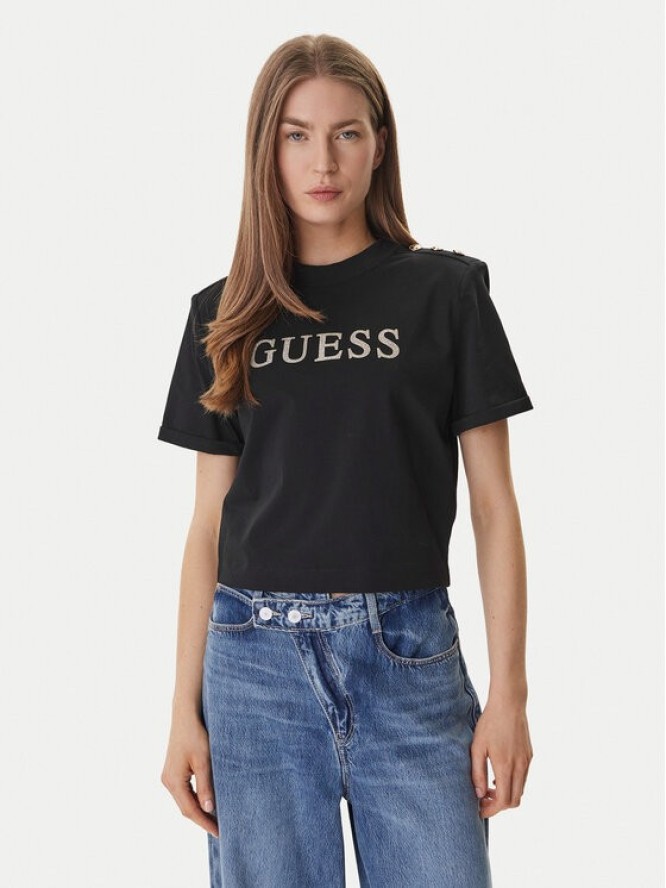 Guess T-Shirt W6GI06 K3018 Czarny Relaxed Fit
