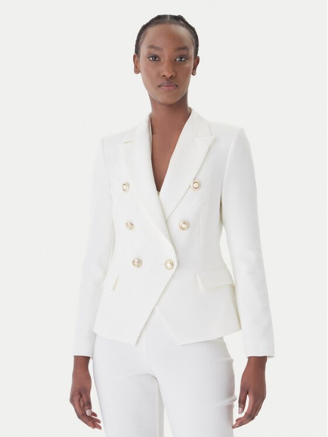 Rinascimento Marynarka CFC0128639003 Biały Regular Fit