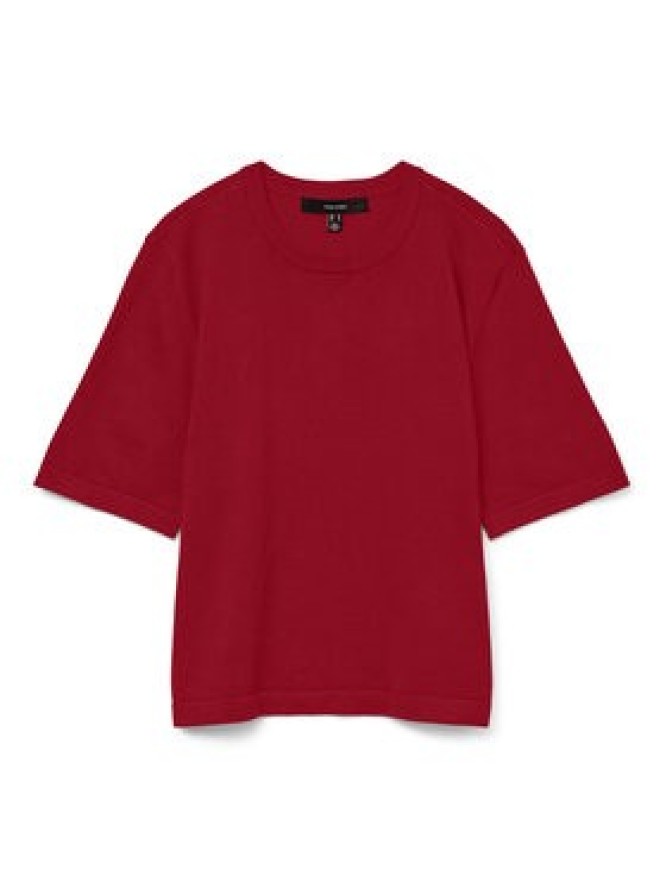 Vero Moda Sweter Silje 10320460 Czerwony ciemny Oversize