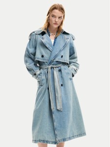 Desigual Trencz Vio 26SWED17 Niebieski Regular Fit