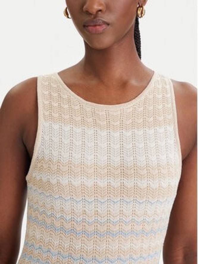 Guess Sukienka dzianinowa W6GKAT Z0936 Beżowy Regular Fit