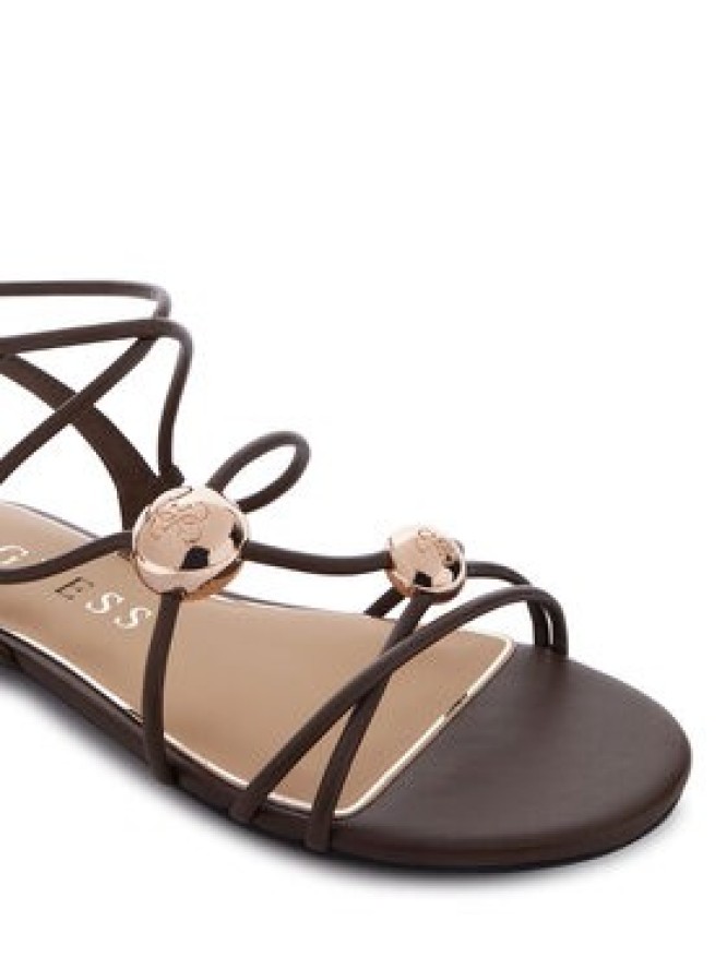 Guess Sandały FLTTAB ELE03 Brązowy