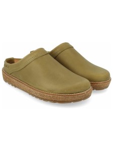 HAFLINGER Skórzane chodaki w kolorze khaki rozmiar: 45