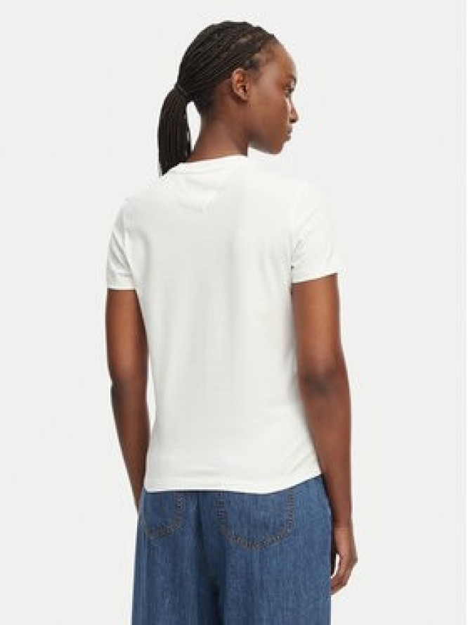 Tommy Jeans T-Shirt Bubble Logo DW0DW22310 Kremowy Regular Fit