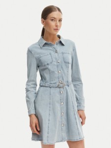 Morgan Sukienka jeansowa 261-RODEX Błękitny Slim Fit