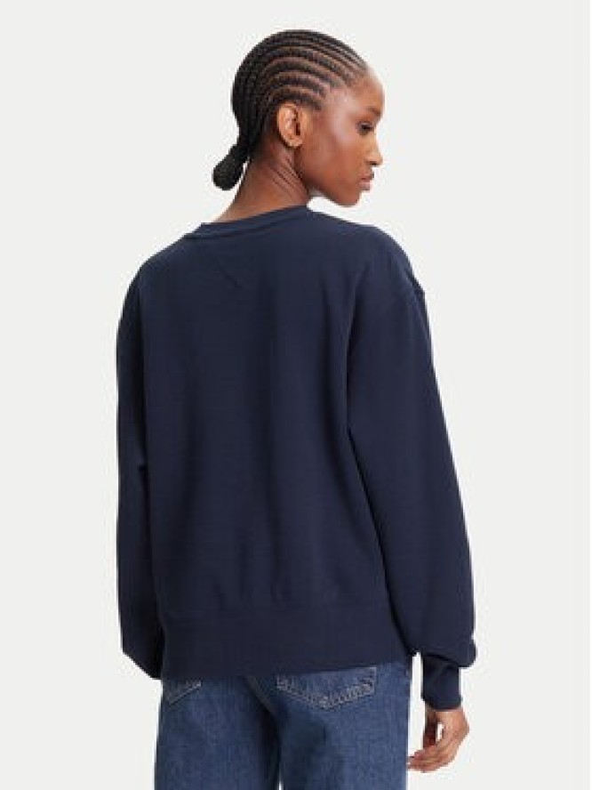 Tommy Hilfiger Bluza Script WW0WW47159 Granatowy Regular Fit