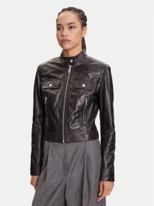 Marciano Guess Kurtka skórzana 5YGL09 7345A Czarny Regular Fit