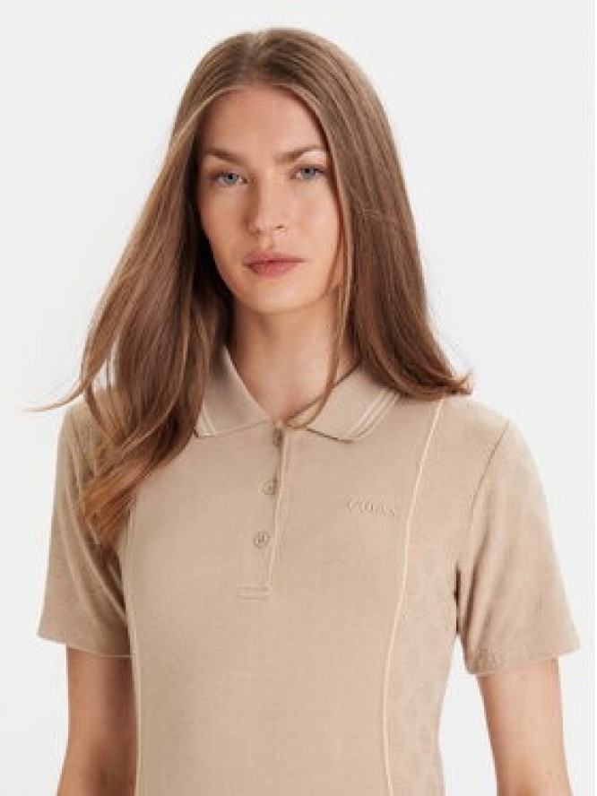 Guess Sukienka dzianinowa V5YK00 KCX12 Beżowy Regular Fit