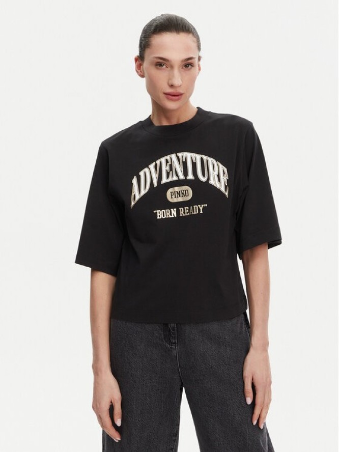 PINKO T-Shirt Niamey 104604 A2CS Czarny Regular Fit