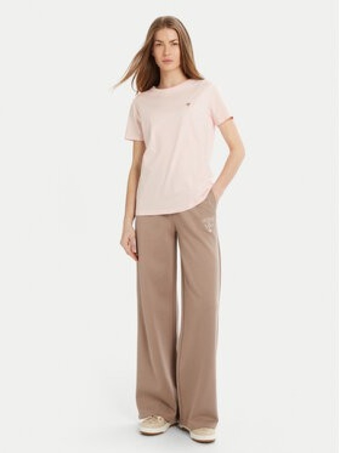 Guess T-Shirt V4YI09 J1314 Beżowy Regular Fit