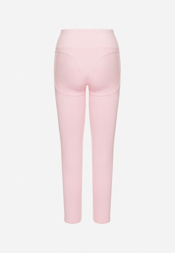 Różowe Legginsy z Modelującymi Przeszyciami Selettia