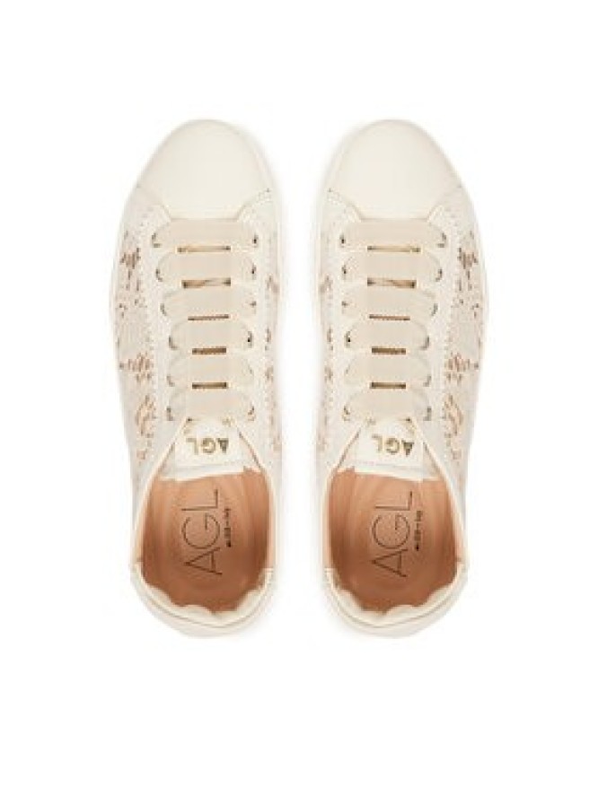 AGL Sneakersy Sade Fabric D936031PGKT046C253 Écru
