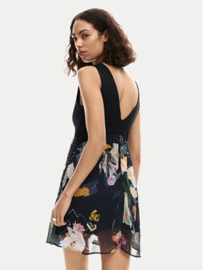 Desigual Sukienka letnia Uve 26SWVW47 Czarny Regular Fit