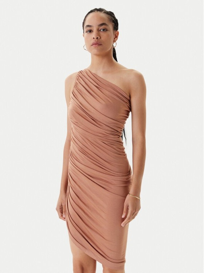 NORMA KAMALI Sukienka koktajlowa ST1253MD288833 Beżowy Slim Fit