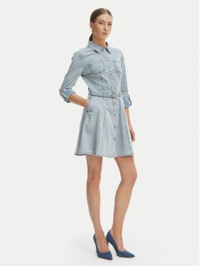 Morgan Sukienka jeansowa 261-RODEX Błękitny Slim Fit
