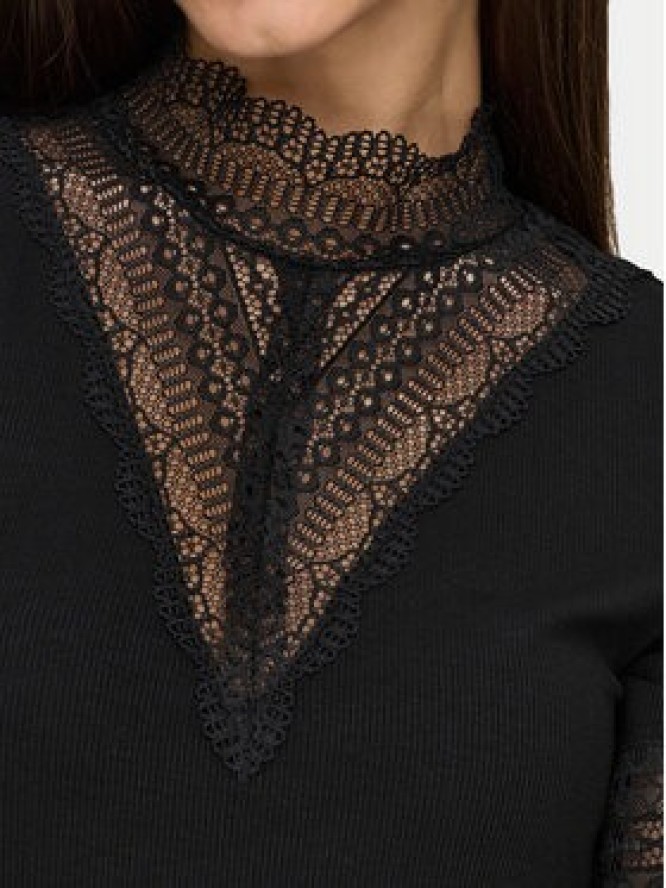 ONLY Bluzka Tilde 15335353 Czarny Slim Fit