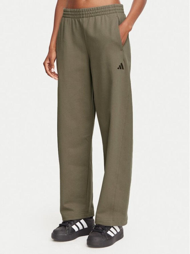 adidas Spodnie dresowe Small Logo KV9838 Beżowy ciemny Barrel Fit