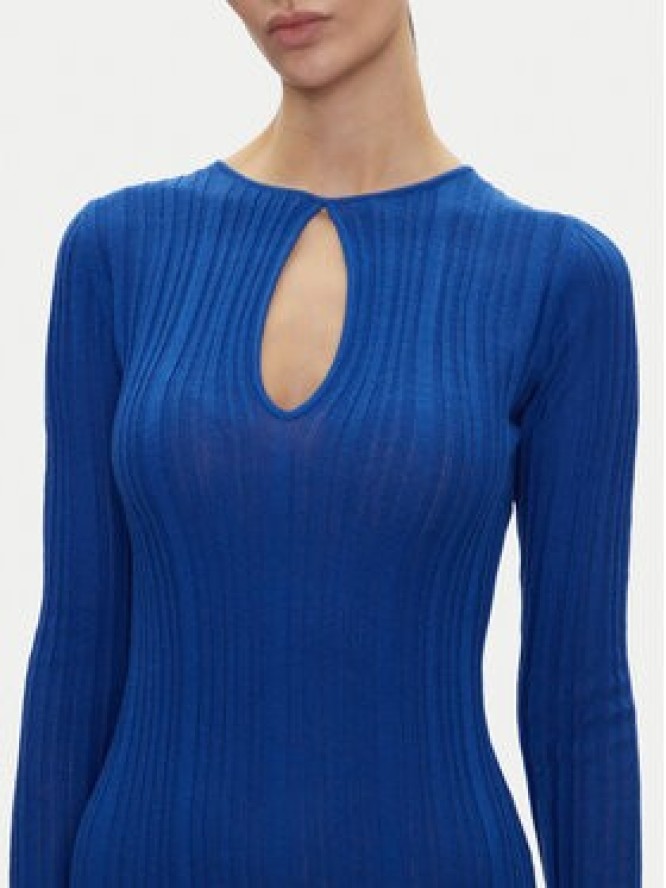 Pepe Jeans Sukienka dzianinowa Natasha PL953642 Niebieski Slim Fit