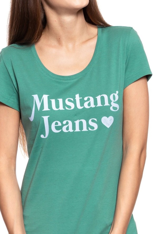 MUSTANG T SHIRT DAMSKI Alexia C Print Deep Sea 1009391 6318