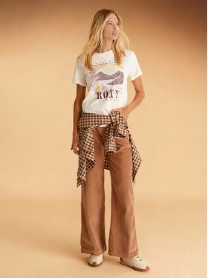 Roxy Spodnie materiałowe ERJNP03678 Brązowy Regular Fit