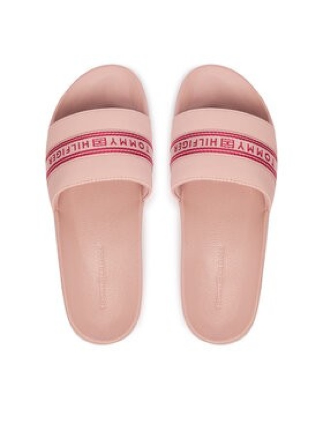 Tommy Hilfiger Klapki Logo Tape Webbing FW0FW09359 Różowy