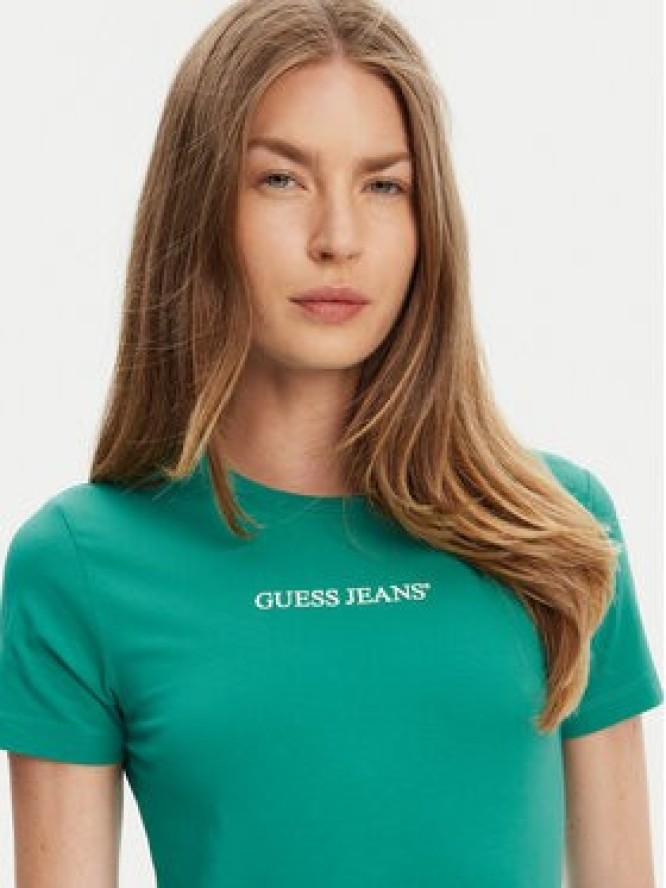 Guess Jeans T-Shirt W4YI01 J1314 Zielony Slim Fit
