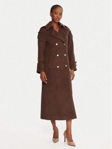 Rinascimento Płaszcz przejściowy CFC0125809003 Brązowy Regular Fit