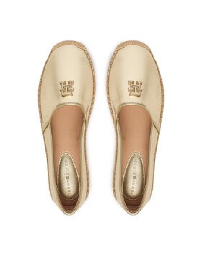 Tommy Hilfiger Espadryle Th Logo Gold Espadrille FW0FW09473 Złoty