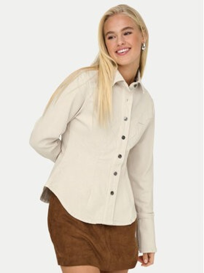 ONLY Koszula jeansowa Perla 15359156 Beżowy Slim Fit