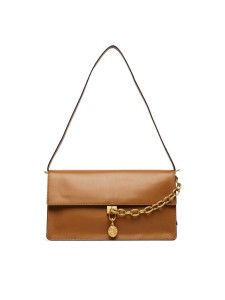 Tommy Hilfiger Torebka Crest Leather Conv Shoulder Bag AW0AW19015 Brązowy