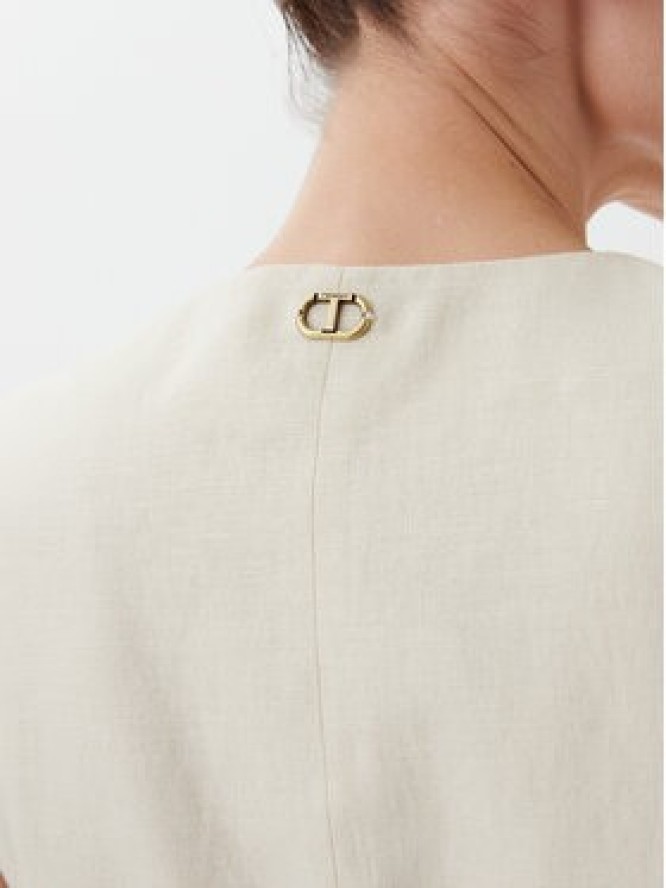 TWINSET Kamizelka 251TP2161 Beżowy Slim Fit