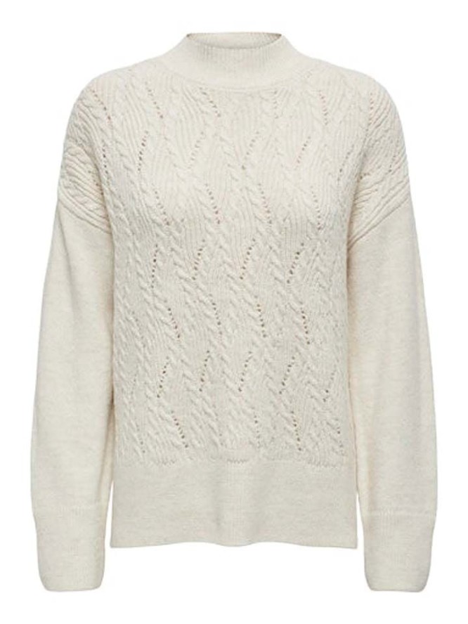 ONLY Sweter w kolorze kremowym rozmiar: L