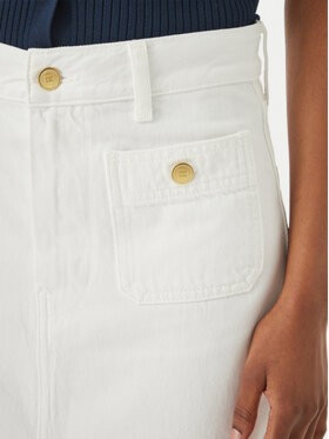 Tommy Hilfiger Spódnica jeansowa WW0WW48607 Biały Regular Fit