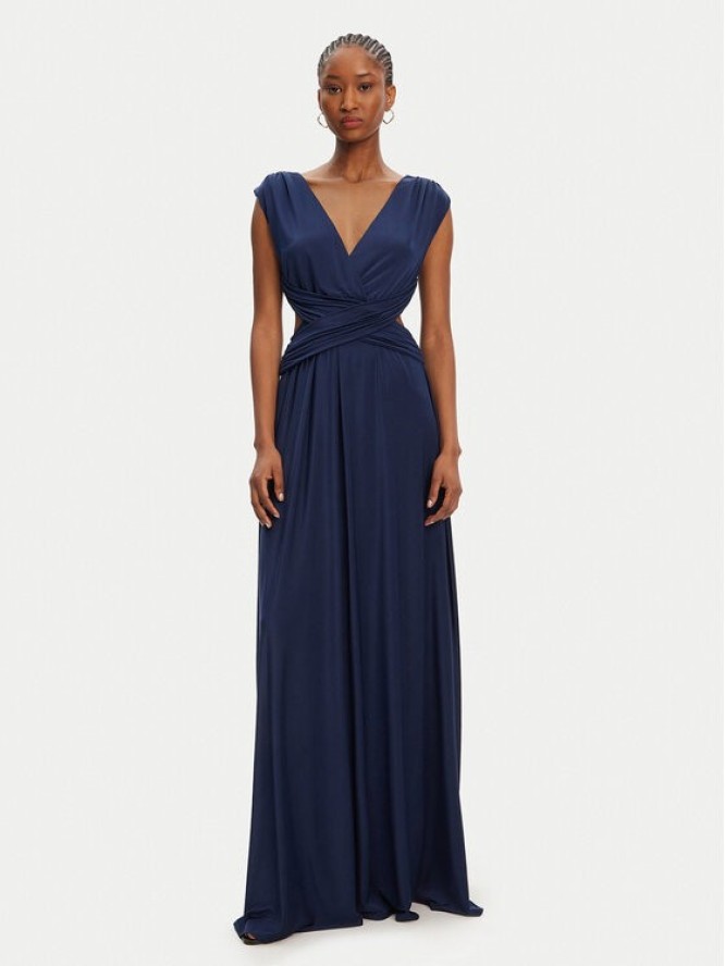 ACCESS FASHION Sukienka wieczorowa 53-3389-391 Niebieski Slim Fit