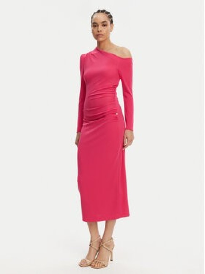Rinascimento Sukienka koktajlowa CFC0122524003 Różowy Slim Fit