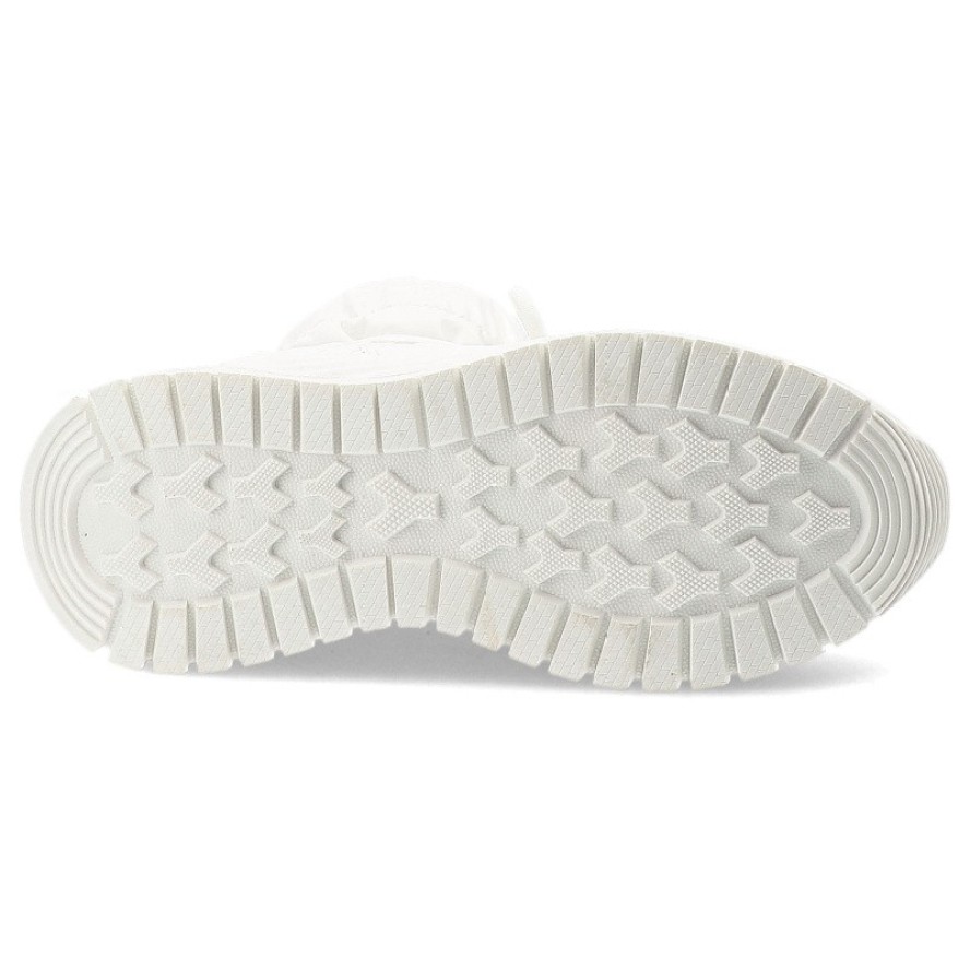 Białe Śniegowce Filippo Ciepłe Buty Damskie Na Platformie