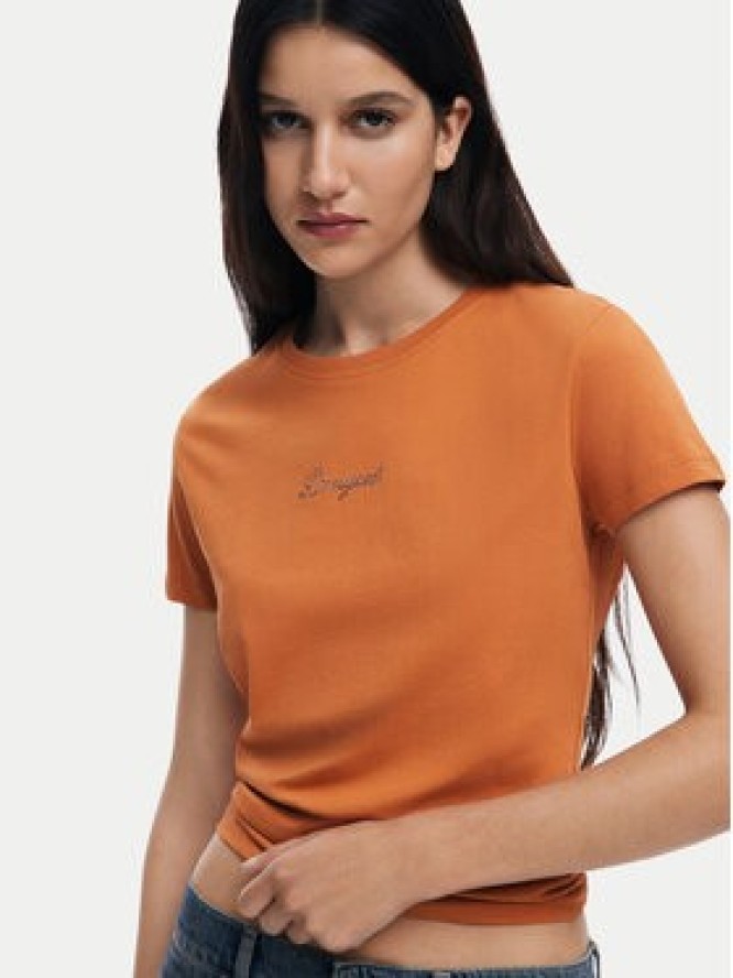 Desigual T-Shirt 25SWTK15 Pomarańczowy Regular Fit