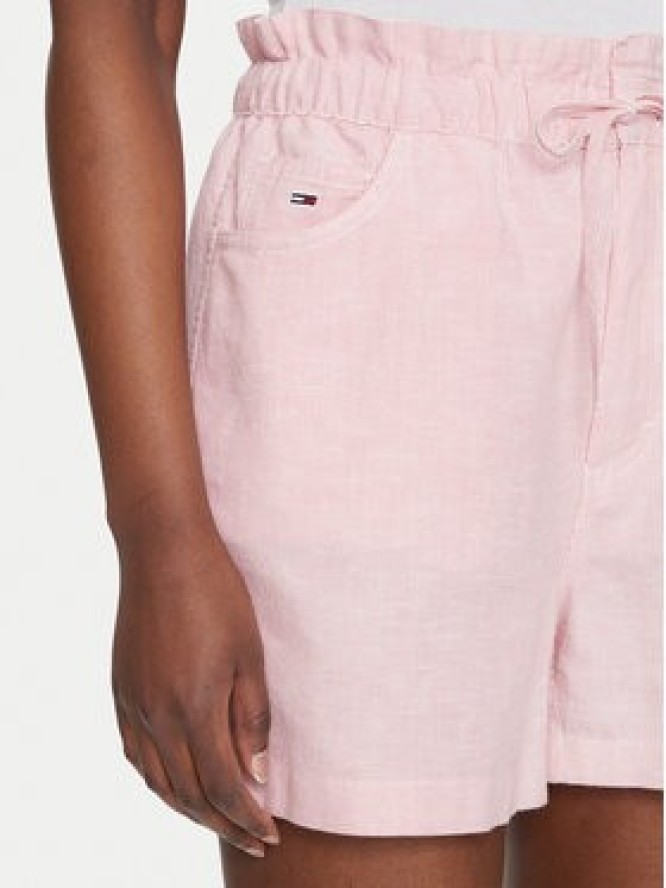 Tommy Jeans Szorty materiałowe DW0DW20360 Różowy Regular Fit