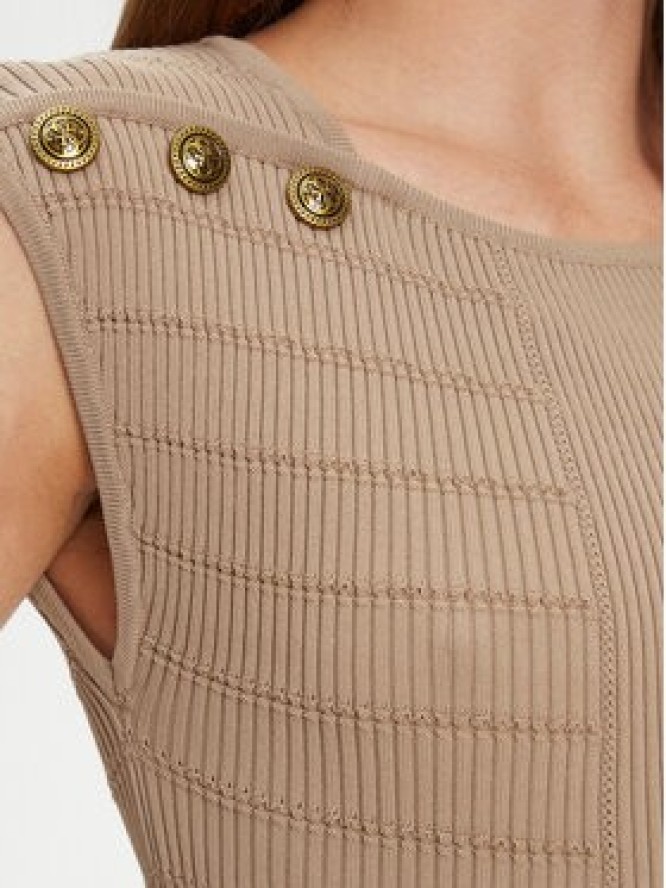 Guess Bluzka W5YR12 Z0130 Brązowy Regular Fit